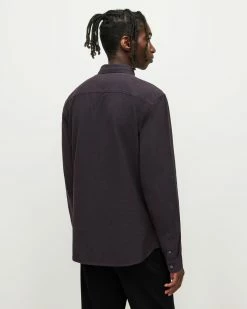 Promo 😍 Lovell Ramskull 👚 Shirt Washed Black 🧨 -Men's Shirts popular shop MS261U 162 5 1