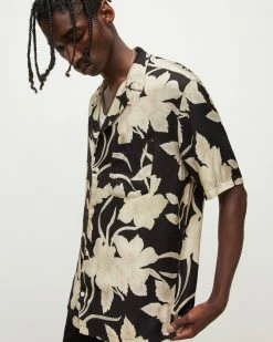 Top 10 🌟 Giardino Floral 👕 Shirt Jet Black 😀 -Men's Shirts popular shop MS265W 451 5