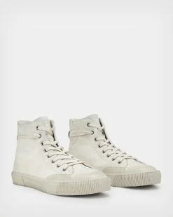 Promo 🎉 Dumont Suede High Top Trainers Chalk White 🛒 -Men's Shirts popular shop MZ0129A 4068 4