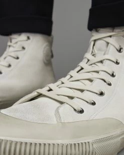 Promo 🎉 Dumont Suede High Top Trainers Chalk White 🛒 -Men's Shirts popular shop MZ0129A 4068 5