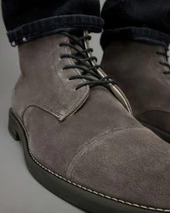 Deals ✔️ Harland Suede 🥾 Boots Charcoal Grey 🎉 -Men's Shirts popular shop MZ013S 3860 4