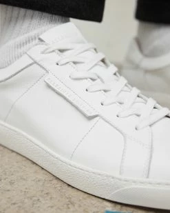 Best Sale 😍 Sheer Low Top Leather Trainers White ⌛ -Men's Shirts popular shop MZ039Z 10 4