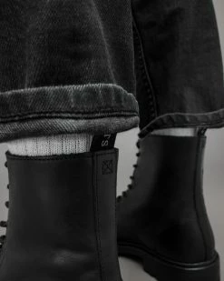 Best Pirce 🔥 Tobias Leather 🥾 Boots Black 🌟 -Men's Shirts popular shop MZ042S 5 4