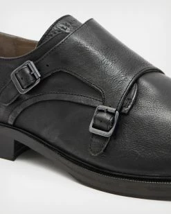 Buy 👍 Dalton Leather Monk 👟 Shoes Black 🥰 -Men's Shirts popular shop MZ560X 5 6