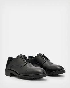 Top 10 ✔️ Brutus Leather Derby 👟 Shoe Black 🎉 -Men's Shirts popular shop MZ581X 5 5