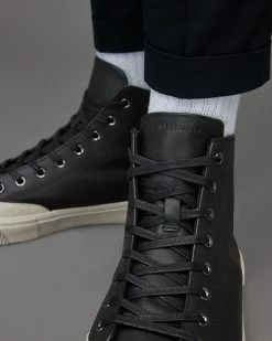 Flash Sale 🎁 Dumont Leather High Top Trainers Black 🤩 -Men's Shirts popular shop MZ589X 5 4