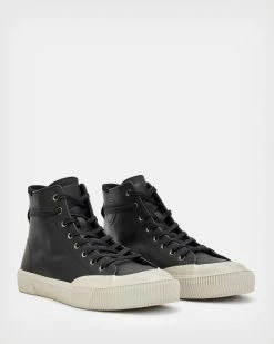 Flash Sale 🎁 Dumont Leather High Top Trainers Black 🤩 -Men's Shirts popular shop MZ589X 5 5