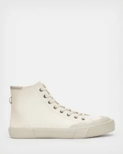 Hot Sale 👏 Dumont Leather High Top Trainers Chalk White 😉
